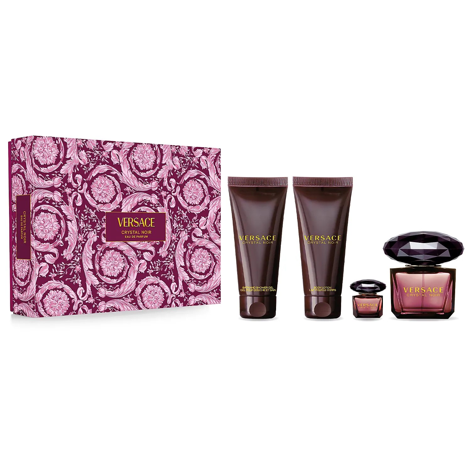 Crystal Noir by Versace 90ml EDP 4 Piece Gift Set