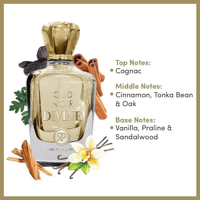 Oud Noir Divine by Rai Phalail Eau de Parfum Spray 3.4 oz